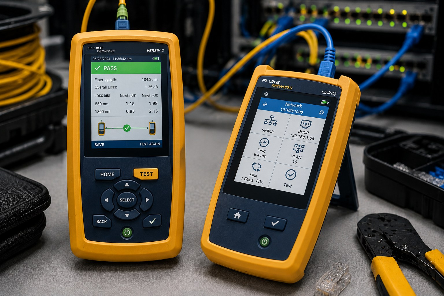 Fluke network test benches